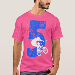5Th Birthday Bmx Boy Five Year Old Bmx Rider Bday T-Shirt