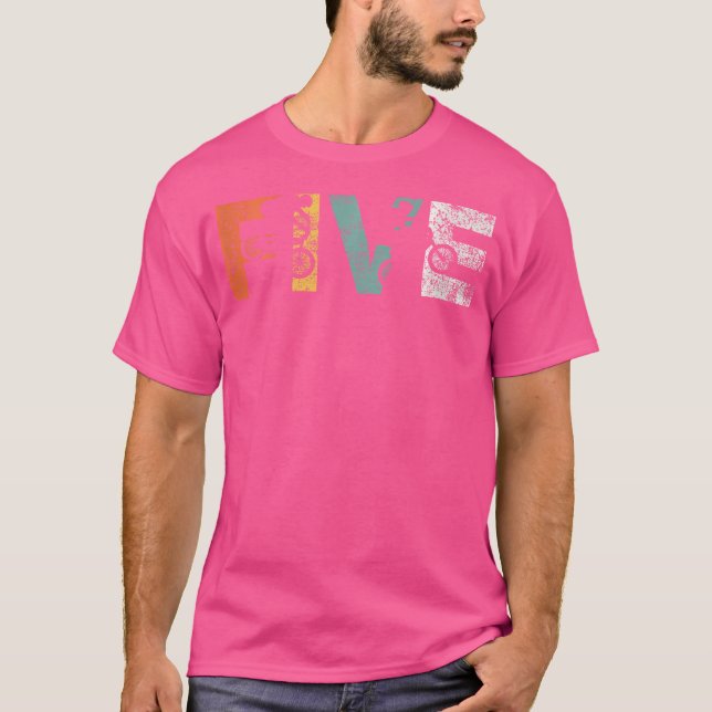 5Th Birthday Bmx Five T-Shirt (Front)