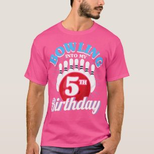 5Th Birthday Bowling Theme Bowling Into Birthday K T-Shirt