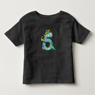5th birthday boy Dinosaur Trex Dino 5 years old Toddler T-Shirt