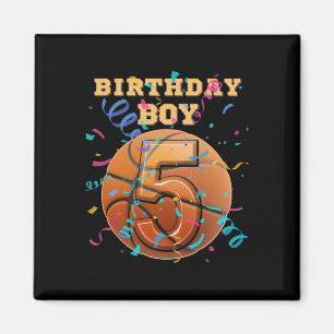 5th Birthday Boy Five 5 Years Old Sketll Players T Magnet
