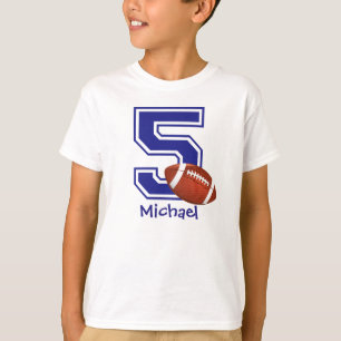 5th Birthday boy football personalised T-Shirt