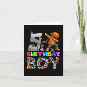 5th Birthday Boy Italian Brainrot For Kids Birthda Card