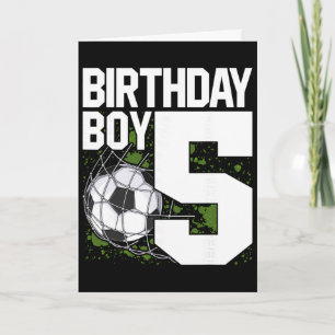 5th Birthday Boy Soccer Fan 5 Years Old  Card