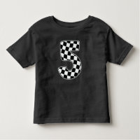 5th Birthday Chequered Number 5 Car Racing Flag 