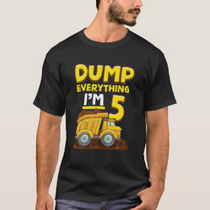 5Th Birthday Construction Birthday Boy 5 Dump Truc T-Shirt