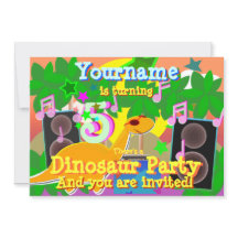 5th Birthday Cool Dinosaur DJ Party