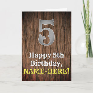 5th Birthday: Country Western Inspired Look, Name Card
