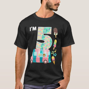5th Birthday Crew Ice Cream Truck I m 5 Bday Ice C T-Shirt