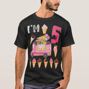 5th Birthday Crew Ice Cream Truck Im 5 Bday Ice Cr T-Shirt