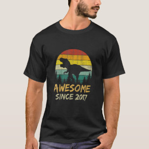 5Th Birthday Dinosaur 5 Year Old Awesome Since 201 T-Shirt