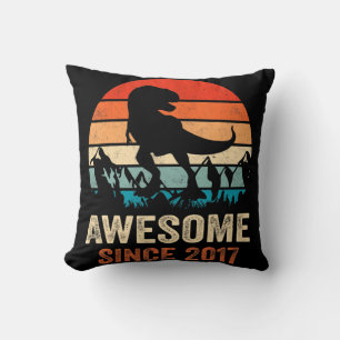5th Birthday Dinosaur 5 Year Old Boy Kids Awesome  Cushion