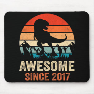 5th Birthday Dinosaur 5 Year Old Boy Kids Awesome Mouse Mat