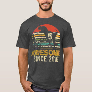 5th Birthday Dinosaur 5 Year Old Boy Kids Since T-Shirt