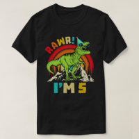 5th Birthday Dinosaur T Rex Rawr I'm 5 For Boys 