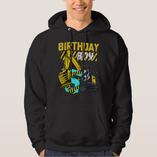 5th Birthday Excavator Construction Vehicle Birthd Hoodie