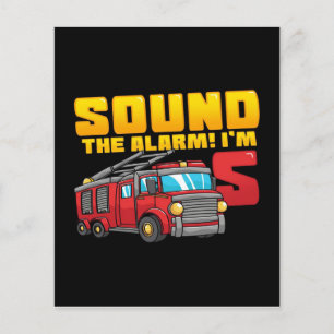 5th Birthday Firefighter Lovely Design Flyer