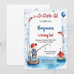 5th Birthday Fishing Invitation