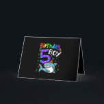 5th Birthday Five Years Old Shark Gift Holiday Card<br><div class="desc">5th Birthday Five Years Old Shark Gift</div>
