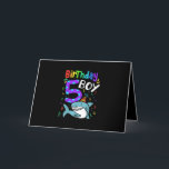 5th Birthday Five Years Old Shark Gift Holiday Card<br><div class="desc">5th Birthday Five Years Old Shark Gift</div>