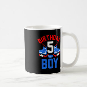 5th Birthday For Girls Boys 5 Yrs Old Ice Hockey Coffee Mug