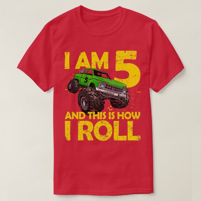 5th birthday gift 5 years racing car distressed T-Shirt (Design Front)