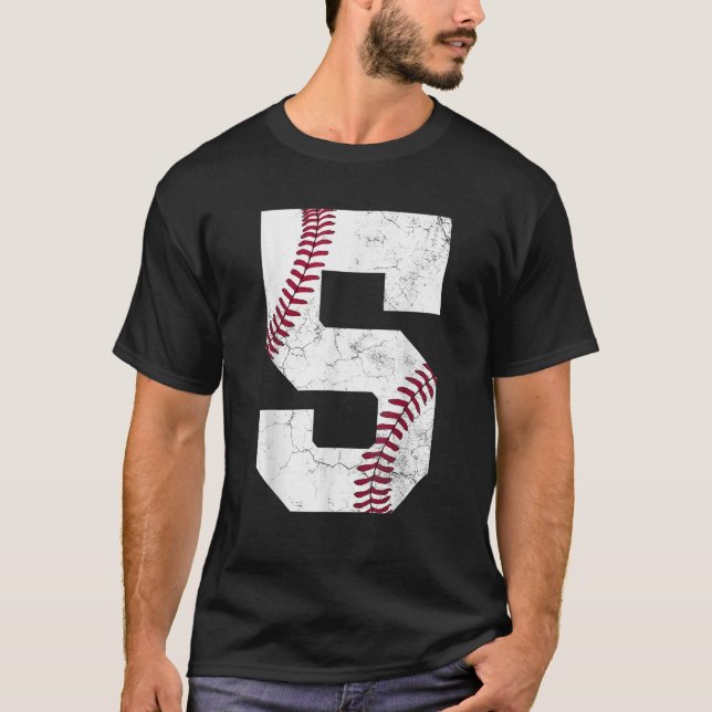 5th Birthday Gift Baseball Boys Kids Five 5 2020  T-Shirt (Front)
