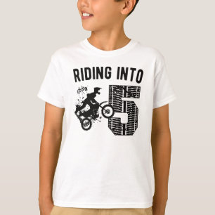 5th Birthday Gift Dirt Bike 5 Years Old Motocross T-Shirt