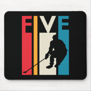 5th Birthday Gift Five Vintage Hockey Birthday 5 Y Mouse Mat