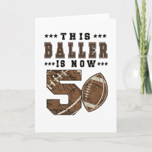 5th Birthday Gift Football Player 5 Year Old Boy Card