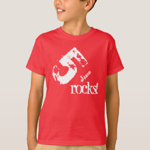 5th Birthday Gift for 5 Year Old Custom Name V03 T-Shirt