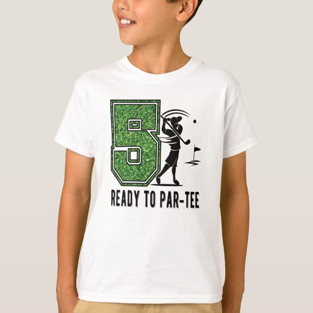 5th Birthday Gift Golf Player 5 Year Old Boy T-Shirt (Front)