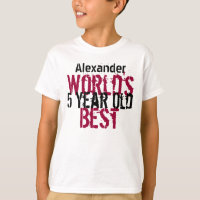 5th Birthday Gift World's Best 5 Year Old Boy