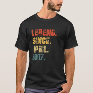 5Th Birthday Gifts 5 Years Old Legend Since April T-Shirt
