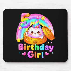 5th birthday girl dumpling kawaii pastel anime 5 mouse mat