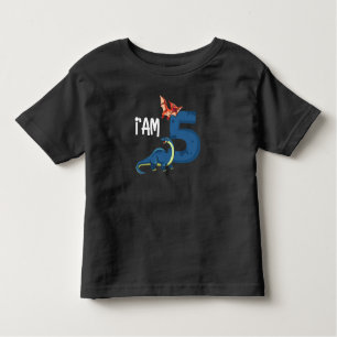5th birthday girls boys Dinosaur Dinos 5 years old Toddler T-Shirt