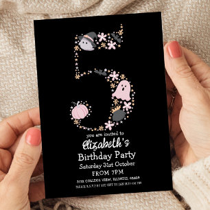 5th Birthday Halloween Invitation
