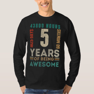 5th Birthday Hours Days Months 5 Years Old Bday T-Shirt