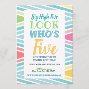 5th Birthday Invitation Sayings