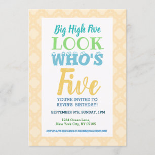 5th Birthday Invitation Wording