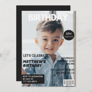 5th birthday invitations for him Magazine Cover