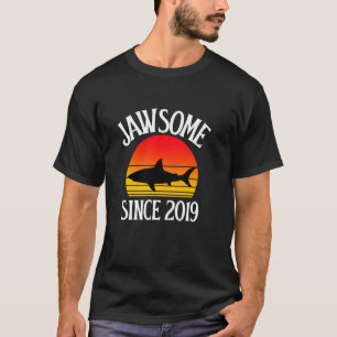 5th Birthday Jawsome Since 2019 5 Year Old Shark L T-Shirt