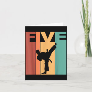 5th Birthday Karate Taekwondo Theme 5 Year Old Card
