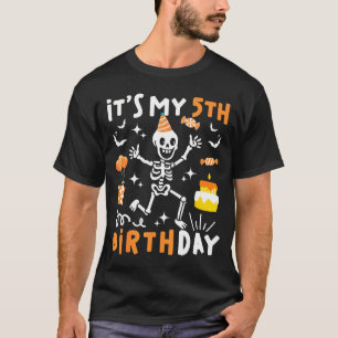 5th birthday kids funny skeleton 5th birthday T-Shirt