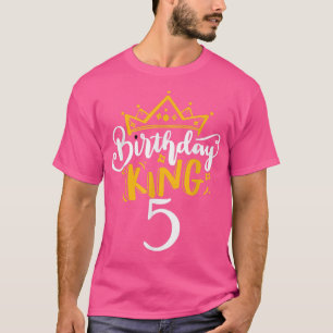5th Birthday King 5 Years Old Party Ideas For Boys T-Shirt