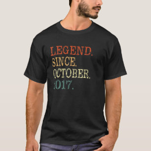 5th Birthday  Legend Since October 2017 5 Years Ol T-Shirt