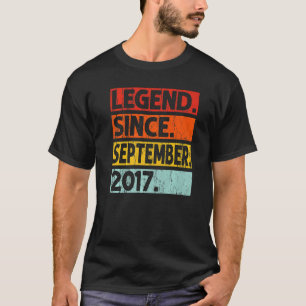 5th Birthday Legend Since September 2017 5 Years T-Shirt