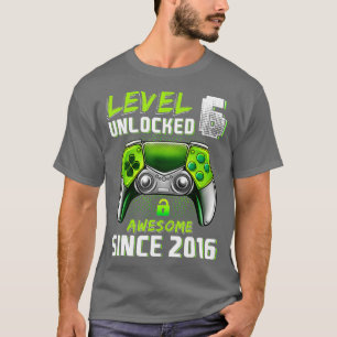 5th Birthday Level 5 Unlocked Awesome 2017 Video G T-Shirt