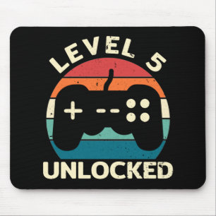 5th Birthday Level 5 Unlocked Mouse Mat