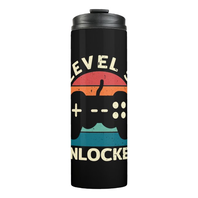 5th Birthday Level 5 Unlocked Thermal Tumbler (Front)